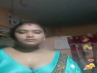 Tamil Indian BBW Blue Silky Blouse Live, dirty film 02