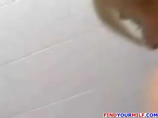 Middle-aged Mom Son dirty video in Toilet